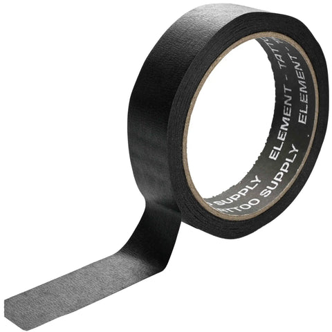 Black Tattoo Masking Tape 1 Inch By 66 Feet 6 Rolls For Pro Shops Clean Removal And Easy Machine Setup Bottle Labeling