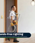Person carrying ladder near Motion Sensor Light Switch With Ambient Light Level For Auto On Off Based On Occupancy Or Vacancy Modes