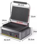 Heavy Duty 2200W Commercial Sandwich Maker And Electric Grilled Toaster with adjustable thermostats and nonstick grill plates.