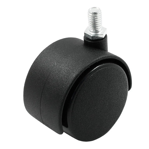 4 Pack 2 Inch Caster Wheels With M8 Threaded Stem For Cabinets And Shelves Black Nylon Furniture Casters With Smooth Glide And Quiet Roll