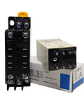 Delay Timer Relay 0-60 Seconds For 12V DC Control Systems, DPDT 8 Pin Time Relay With Base Socket, H3Y-2 Model