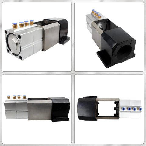 BT30 ATC Spindle Housing Kit With Five Premium Bearings Air Cylinder And Beefed Up Mounting Bracket For Smooth Rolling Killer CNC Router Setup, multi-angle view.
