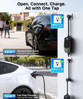 Tesla Ready Portable Level 1 And Level 2 EV Charger With 16A Output 25 Foot Cable Adjustable Current And Timer Delay NACS Connector