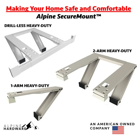 Universal Window Air Conditioner Bracket Heavy Duty Support For 12000 BTU To 24000 BTU Units Easy Indoor Installation Features
