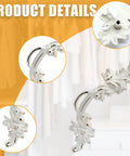 Six Piece Vintage Cabinet Handles Set For European Style Shabby Chic Furniture Drawer Pulls White And Gold Edge Zinc Alloy Rust Resistant Durable