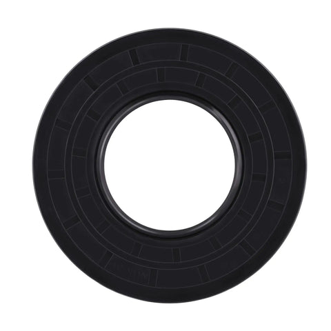 Heavy Duty Front Load Washer Tub Bearing And Seal Kit Replacement For Silent Smooth Spin showing black seal with circular design.