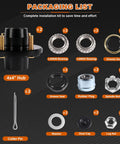 Packaging list of Heavy Duty 4 Lug Trailer Hub Kit For 2000 Lbs Boat Rigs With 4x4 Inch Bolt Pattern and installation components.