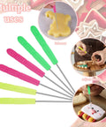 Six Piece Cookie Scribe Tool Set Featuring Durable Iron Pins And Comfortable Plastic Handles For Flawless Sugar Cookie Decorating and crafting.