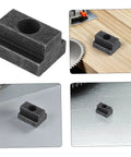 Heavy Duty 6 Piece T Slot Clamping Nuts Set Rock Solid High Strength T Nuts For T Slot Rails on various surfaces.