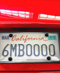 Clear Bubble License Plate Cover With Silicone Frame For Front Or Rear US Plates Unbreakable Protection Includes Screws And Caps Car Tag Holder on red car
