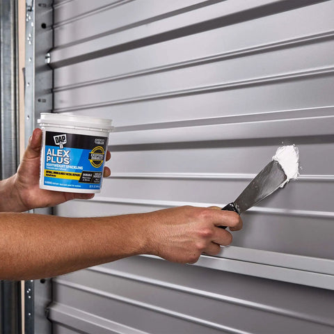 Alex Plus Spackling White 32 Oz Quick Dry Patch For Drywall Wood And Metal No Sag No Shrink Pro Grade Strength For Fast Home Repairs Smooth Finish That Sands Easy And Stays Durable For Indoor Use Remodel Projects