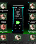 Hella Sharp Green Laser Distance Meter Hardcore Long Range Measuring Tool For Outdoor And Indoor Jobs Featuring Area Volume Calculations And Dead On Millimeter Accuracy with measurement functions displayed.
