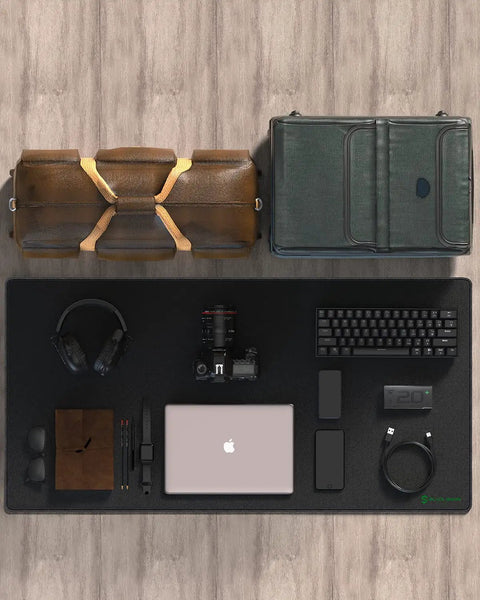 Oversized Gaming Mouse Pad Desk Mat 47.2 By 23.6 Inches with non-slip thick cloth surface, anti-fray edges, under keyboard and accessories.