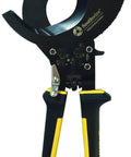 Ratcheting Cable Cutter Tool for Copper and Aluminum Wire with Hardened Steel Blades and Molded Grip Delivers Clean Smooth Cuts 750 MCM Capacity for Electrical Pros