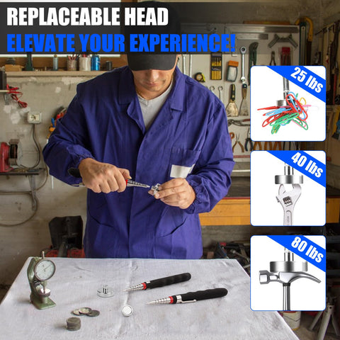 Extendable Telescoping Magnetic Pick Up Tool With 31 Inch Reach And Extra Strong Magnet For Quick Grabs In Tight Spaces in use