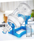Heavy Duty Water Jug Holder With Height Adjustable Mobile Dispenser Stand On Wheels For Home And Office Durable Bottle Rack