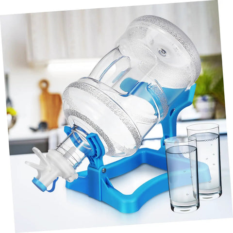 Heavy Duty Water Jug Holder With Height Adjustable Mobile Dispenser Stand On Wheels For Home And Office Durable Bottle Rack