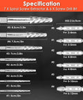 13 Piece Damaged Screw Extractor Set For Rusted And Stripped Fasteners Pro Grade Easy Out Bolt Extractor Kit sizes and specifications