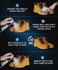 Instructions for Waterproof Shoe Protector Spray With Nano Protection For Rain And Stain on suede shoes