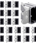 20 Pack 1 Gang Adjustable Square Plastic Electrical Outlet Boxes ETL Listed 21 Cubic Inch PVC Single Gang Junction Boxes