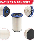 VW Passat 2012 2013 2014 2.0L TDi Diesel Fuel Filter Replacement Replaces PU8008 7N0127177 DF99057 7N0127177B Easy Install