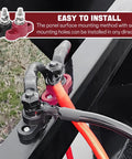 Heavy Duty Double Post Battery Junction Block Featuring Single Stud 12 Volt Power Distribution Bus Bar with red and black cables