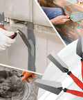Three Piece Masonry Tools Set Featuring Seven Inch Gauging Trowel, Six Inch Margin Trowel, Five And A Half Inch Pointing Trowel in use