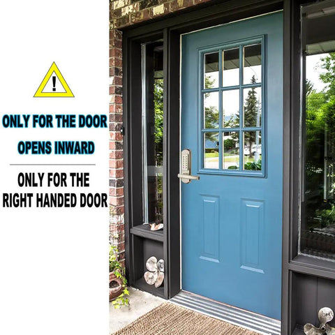 Keyless Mechanical Door Lock With Digital Code Keypad For Left Handed Inward Opening Doors Stainless Steel 304 No Deadbolt