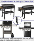Upgraded Griddle Caddy for Blackstone 28 and 36 Inch Griddles and Weber Grills with Magnetic Tool Holder on various setups