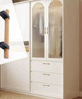 Black T Bar Cabinet Pulls 3.78 Inch Hole Distance installed on wardrobe, solid wood with aluminum base, durable hardware, 8 pack