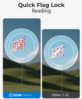 Game Changing Golf Range Finder With 2.4 Inch Color Touchscreen And Slope Detection Reads Up To 1312 Yards Fast Target Lock Easy Mode Switching Built For Sharper Shots And Lower Scores On The Course. Quick Flag Lock Reading graphic