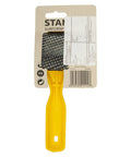 Shaver Tool For Stock Removal And Fine Finishing With Flush To Blade Teeth, yellow handle, Surform-style