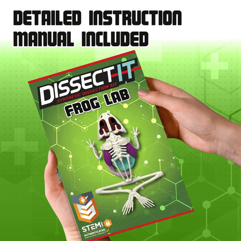 Frog Dissection Kit For Kids Ages 6 Plus With Carvable Model Dissecting Tray Plastic Tools And Clear Instructions, manual included