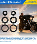 Harley Davidson Fuel Line Quick Disconnect O Ring Kit With Leak Proof Seals Two Sets Of Six O Rings displayed with motorcycle