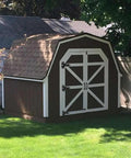 Garden shed with Heavy Duty Black Painted T Shaped Door Hinges Galvanized Steel With Screws 2 Inch Furniture And Gate Hinge Set
