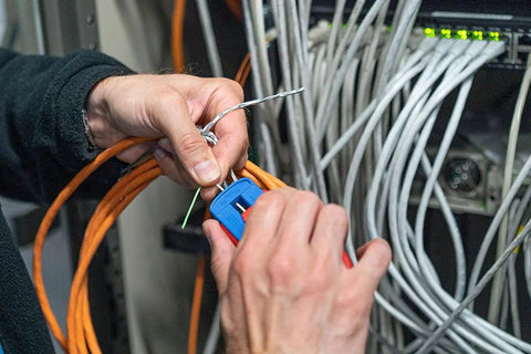 Person using Precision Wire Stripper S Built For Righties And Lefties With Infinitely Adjustable Stripping Range on cables