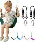 Heavy Duty Kids Swing Seat With 79 Inch Adjustable Rope And 330 Lbs Capacity, Includes 2 Carabiners And 2 Extra Hanging Straps