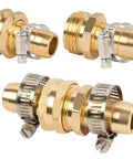 Garden Hose Repair Connector Kit With Clamps For Three Quarter Or Five Eighth Inch Aluminum Hoses Includes Four Sets