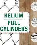 Industrial Vintage Metal Wall Art Sign Featuring Full Helium Cylinders For Rustic Loft Decor Built Tough In Heavy Duty Aluminum Construction Rust Resistant Finish Durable In Humidity And Temperature Fluctuations. 8x12 aluminum sign on chain-link fence