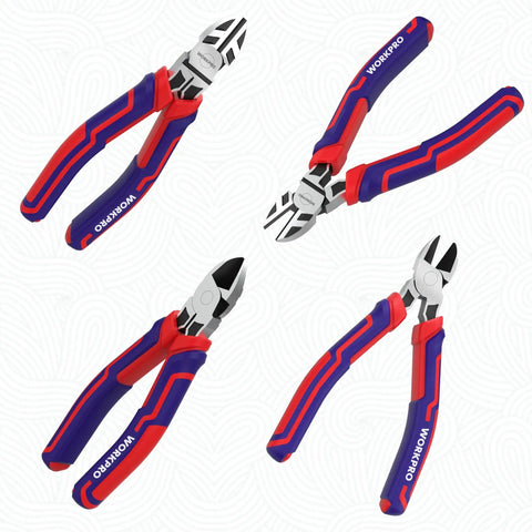 6 Inch Wire Cutters Heavy Duty CrV Steel Diagonal Pliers for Cutting Wires with Non Slip Grip