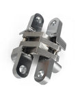 Hidden Door Hinge 0 to 180 Degree Opening Zinc Alloy Door Hardware Silver Small Size, smooth quiet operation, self concealed hinge.