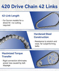 Chain Drive Sprocket Kit For Sur Ron Light Bee X Segway X160 X260 Electric Dirt Bike 420 Chain 42 Link details