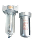 1/2 Inch NPT Mid Flow In Line Air Filter Desiccant Dryer Moisture Separator With Poly Bowl And Visible Sight Glass, 105 CFM