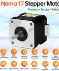 5 Pack Nema 17 Stepper Motors 2 Phase 1.8 Degree 0.47Nm High Torque Bipolar 38mm for 3D Printer CNC Robot DIY Projects
