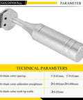Cross Hatch Adhesion Tester Kit With 1mm 2mm 3mm Blades, Cross Cut Tester, shown with technical parameters