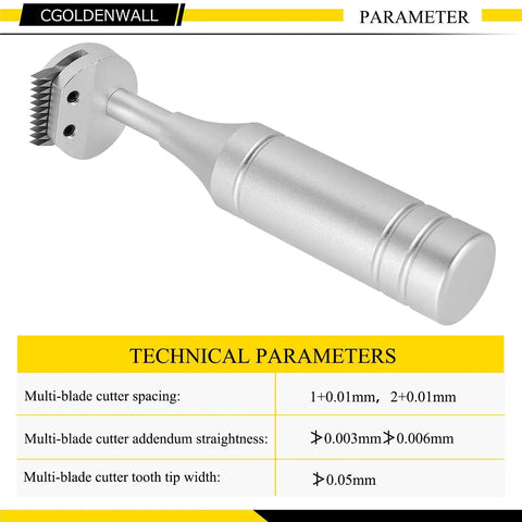 Cross Hatch Adhesion Tester Kit With 1mm 2mm 3mm Blades, Cross Cut Tester, shown with technical parameters