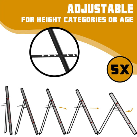 Adjustable 7x4 Ft Volleyball Rebounder Net For Backyard Training And Multi Sport Practice with adjustable angle settings.