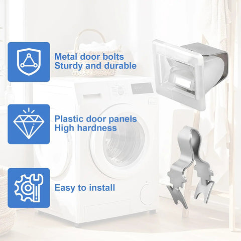 Appliance Door Latch Kit Upgrade 2 Pack For GE And Most Brands Replacement Parts with metal latch and plastic panel