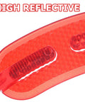 Close-up of high reflective surface on compact replaceable bike reflector, 20 Pack Bike Wheel Reflectors For Spokes, Lightweight Safety Gear