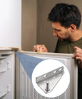 Man installing 2 Pack Stainless Steel Fridge Hinges Replacement For Refrigerator Doors With Right Shaft Inner Column Hinge.